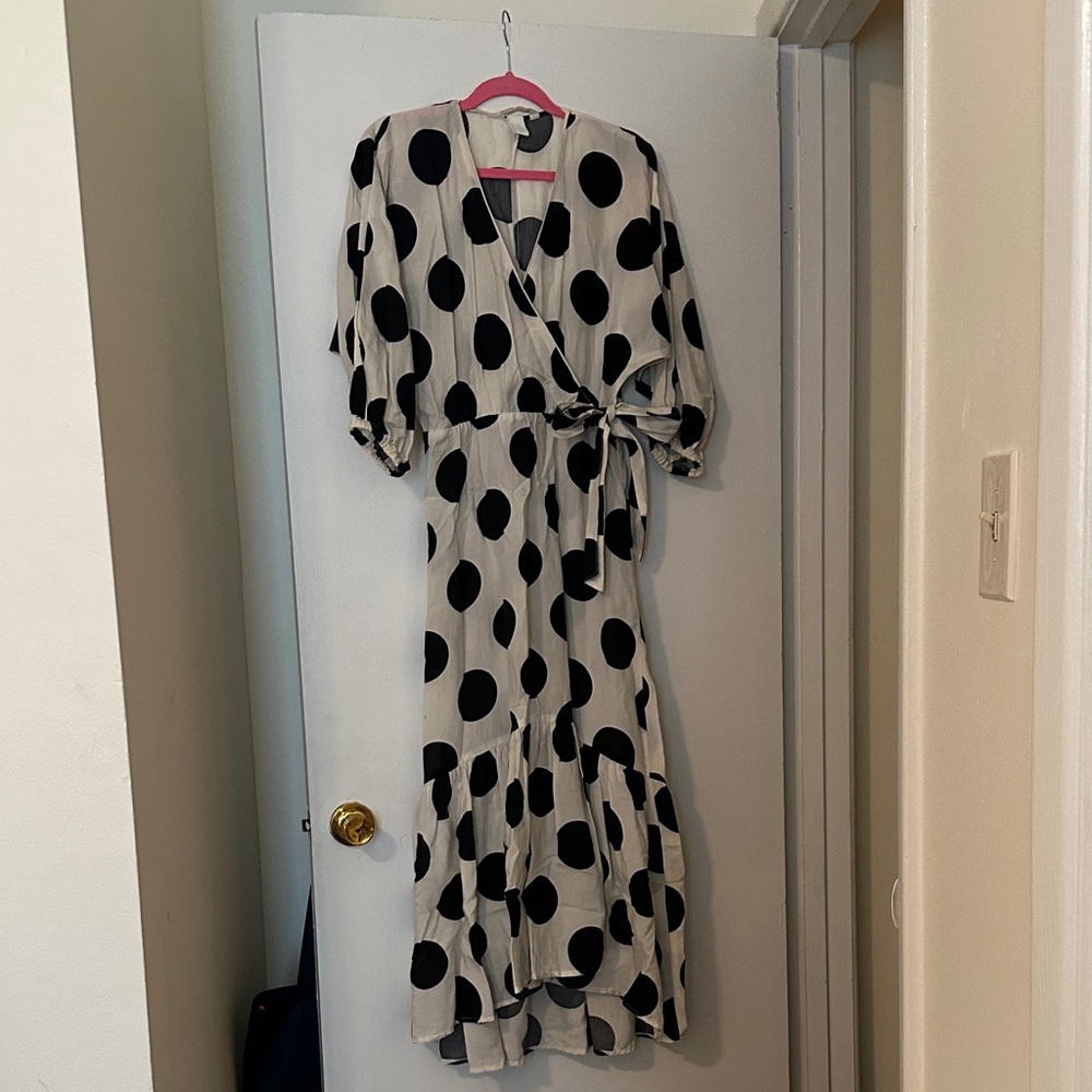 H&M Black Polka Dot Maxi Dress